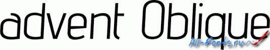 Картинка Шрифта advent Oblique 