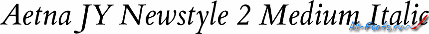 Картинка Шрифта Aetna JY Newstyle 2 Medium Italic
