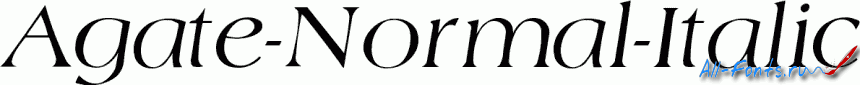 Картинка Шрифта Agate-Normal-Italic 