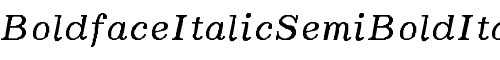Картинка Шрифта BoldfaceItalic-SemiBold-Italic Regular