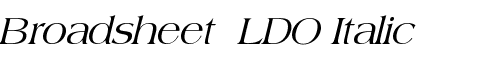 Картинка Шрифта Broadsheet Italic  LDO Italic