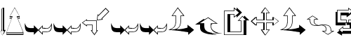 Картинка Шрифта Carr Arrows (outline) Regular