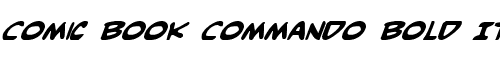 Картинка Шрифта Comic Book Commando Bold Italic Bold Italic