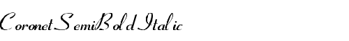 Картинка Шрифта Coronet-SemiBold-Italic Regular