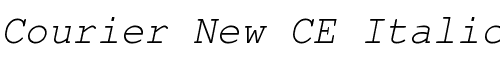 Картинка Шрифта Courier New CE Italic