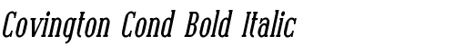 Картинка Шрифта Covington Cond Bold Italic