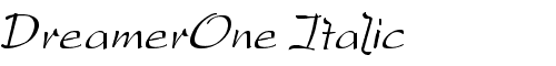 Картинка Шрифта DreamerOne  Italic