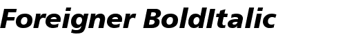 Картинка Шрифта Foreigner Bold-Italic
