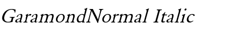 Картинка Шрифта Garamond-Normal Italic