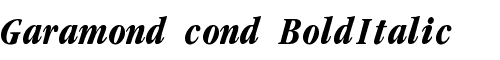 Картинка Шрифта Garamond cond Bold-Italic