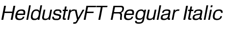 Картинка Шрифта HeldustryFT Regular Italic Regular