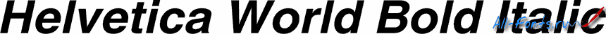 Картинка Шрифта Helvetica World Bold Italic