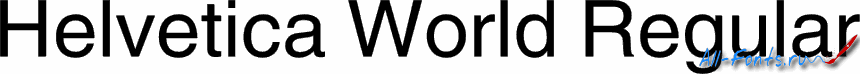 Картинка Шрифта Helvetica World Regular