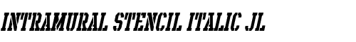 Картинка Шрифта Intramural Stencil Italic JL Regular