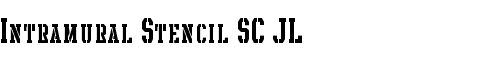 Картинка Шрифта Intramural Stencil SC JL Regular
