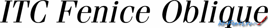 Картинка Шрифта ITC Fenice Oblique
