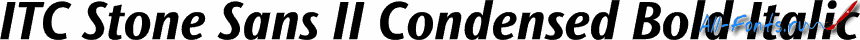 Картинка Шрифта ITC Stone Sans II Condensed Bold Italic