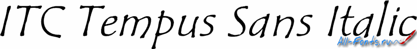 Картинка Шрифта ITC Tempus Sans Italic