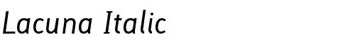 Картинка Шрифта Lacuna Italic Regular