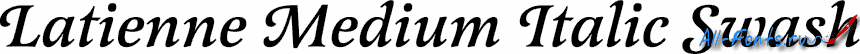 Картинка Шрифта Latienne Medium Italic Swash