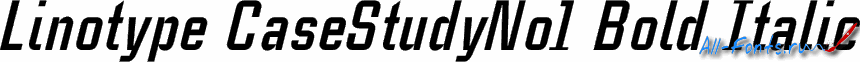 Картинка Шрифта Linotype CaseStudyNo1 Bold Italic