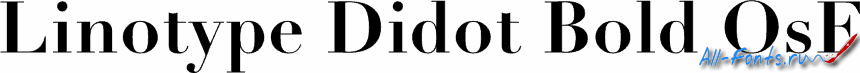 Картинка Шрифта Linotype Didot Bold OsF
