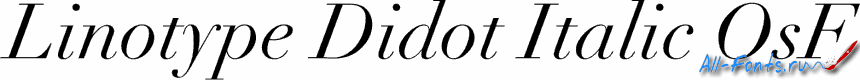 Картинка Шрифта Linotype Didot Italic OsF