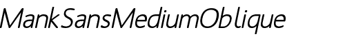 Картинка Шрифта MankSans-Medium Medium Italic