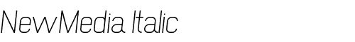 Картинка Шрифта NewMedia Regular Italic