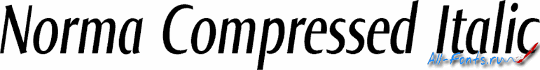 Картинка Шрифта Norma Compressed Italic