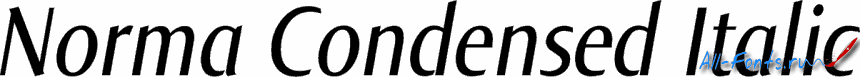Картинка Шрифта Norma Condensed Italic
