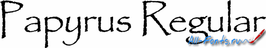 Картинка Шрифта Papyrus Regular