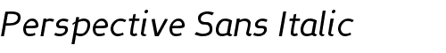 Картинка Шрифта Perspective Sans Italic