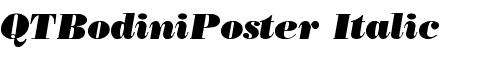 Картинка Шрифта QTBodiniPoster Italic