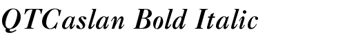 Картинка Шрифта QTCaslan Bold Italic
