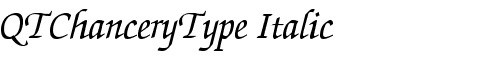 Картинка Шрифта QTChanceryType Italic