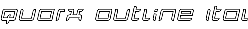 Картинка Шрифта Quarx Outline Italic