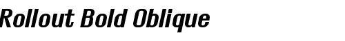 Картинка Шрифта Rollout Bold Oblique