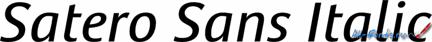 Картинка Шрифта Satero Sans Italic
