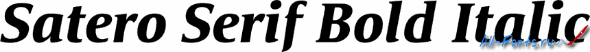 Картинка Шрифта Satero Serif Bold Italic