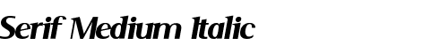 Картинка Шрифта Serif Medium Italic Serif Medium Italic