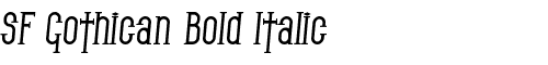 Картинка Шрифта SF Gothican Bold Italic
