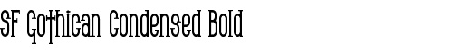Картинка Шрифта SF Gothican Condensed Bold