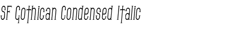Картинка Шрифта SF Gothican Condensed Italic