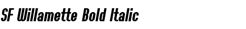 Картинка Шрифта SF Willamette Bold Italic
