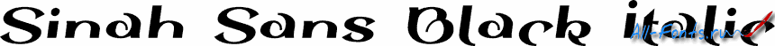 Картинка Шрифта Sinah Sans Black Italic