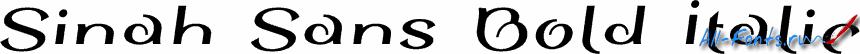 Картинка Шрифта Sinah Sans Bold Italic