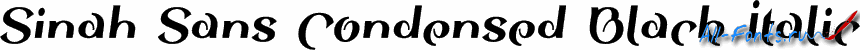 Картинка Шрифта Sinah Sans Condensed Black Italic