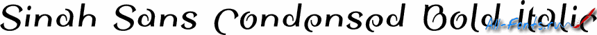 Картинка Шрифта Sinah Sans Condensed Bold Italic