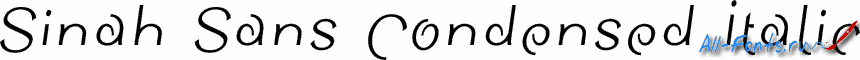 Картинка Шрифта Sinah Sans Condensed Italic